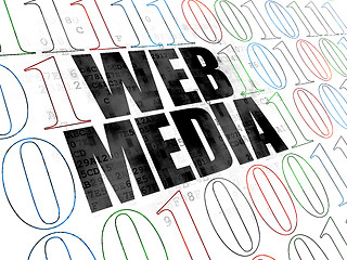 Image showing Web development concept: Web Media on Digital background