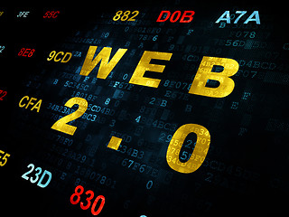 Image showing Web development concept: Web 2.0 on Digital background