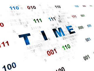 Image showing Time concept: Time on Digital background