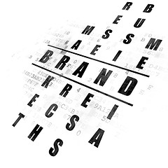 Image showing Marketing concept: word Brand in solving Crossword Puzzle