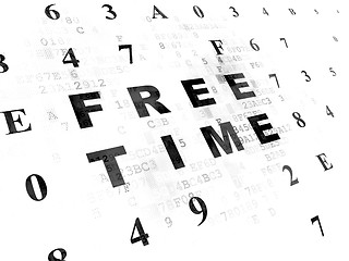 Image showing Time concept: Free Time on Digital background