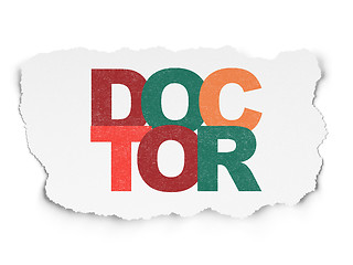 Image showing Medicine concept: Doctor on Torn Paper background