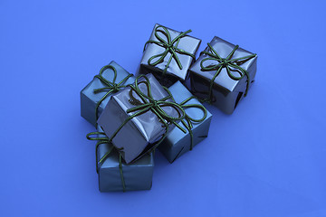 Image showing blue presents