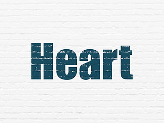 Image showing Health concept: Heart on wall background