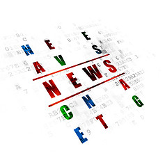 Image showing News concept: word News in solving Crossword Puzzle