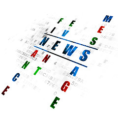 Image showing News concept: word News in solving Crossword Puzzle