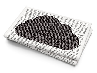 Image showing Cloud technology concept: Cloud on Newspaper background