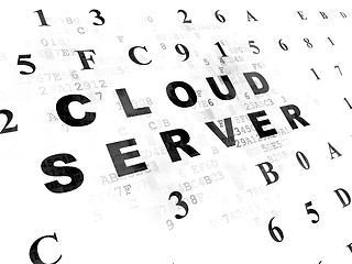 Image showing Cloud computing concept: Cloud Server on Digital background