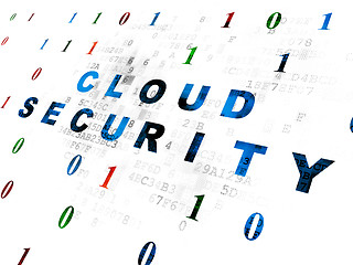 Image showing Cloud computing concept: Cloud Security on Digital background