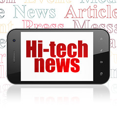 Image showing News concept: Hi-tech News on Smartphone display