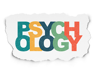 Image showing Health concept: Psychology on Torn Paper background