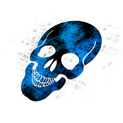 Image showing Medicine concept: Scull on Digital background