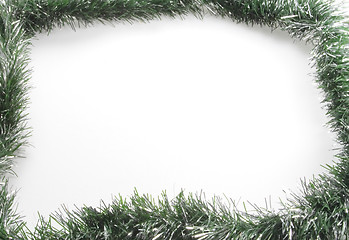 Image showing green tinsel border