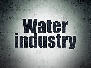 Image showing Manufacuring concept: Water Industry on Digital Paper background