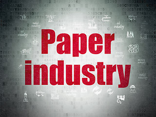 Image showing Industry concept: Paper Industry on Digital Paper background