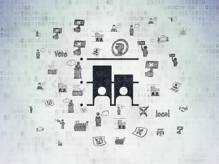 Image showing Political concept: Election on Digital Paper background