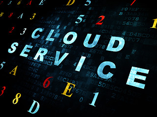 Image showing Cloud computing concept: Cloud Service on Digital background