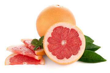 Image showing Ripe red grapefruit