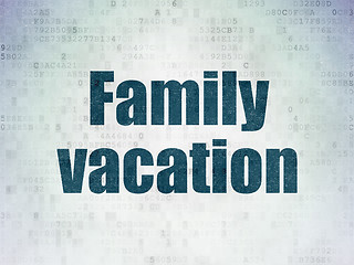 Image showing Tourism concept: Family Vacation on Digital Paper background