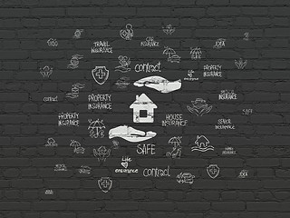 Image showing Insurance concept: Home Insurance on wall background