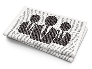 Image showing Law concept: Business People on Newspaper background