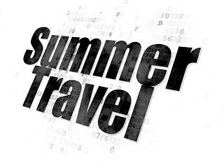 Image showing Tourism concept: Summer Travel on Digital background