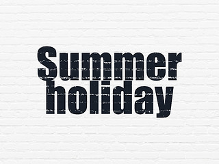 Image showing Tourism concept: Summer Holiday on wall background