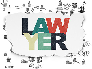 Image showing Law concept: Lawyer on Torn Paper background