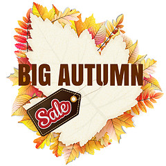 Image showing Fallen leaf Big Sale. EPS 10