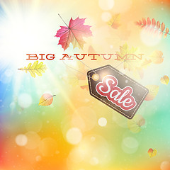 Image showing Autumn sales template. EPS 10