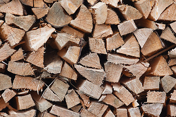 Image showing Dry chopped firewood logs 