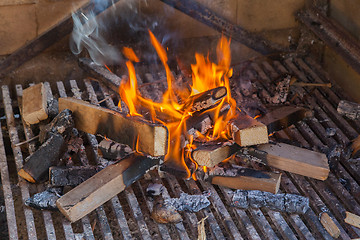 Image showing Fire getting ready for a bbq