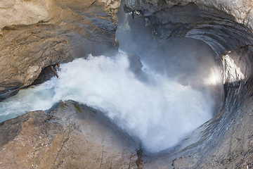 Image showing Trummelbach falls (Trummelbachfalle), waterfall in the mountain