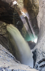 Image showing Trummelbach falls (Trummelbachfalle), waterfall in the mountain