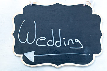 Image showing Sign indicating the marriage during a ceremony