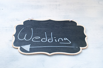 Image showing Sign indicating the marriage during a ceremony