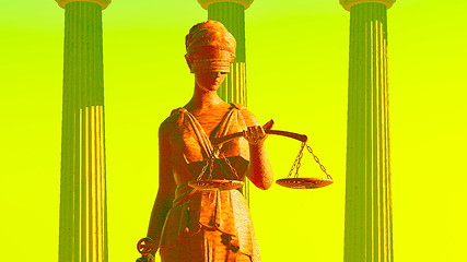 Image showing Lady of Justice in court