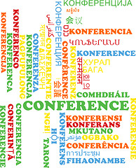 Image showing Conference multilanguage wordcloud background concept