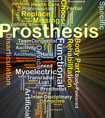 Image showing Prosthesis background concept glowing