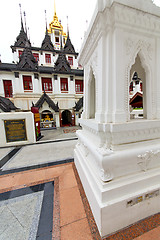 Image showing  pavement gold    temple   in   bangkok  thailand incision  the 