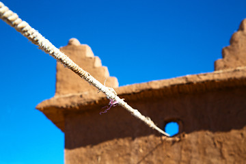 Image showing moroccan   wall and brick in antique city