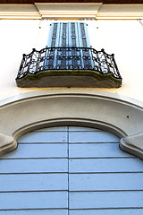 Image showing brown door  europe    lombardy        the milano old   window  