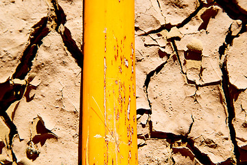 Image showing cracked sand in morocco   abstract macro bark