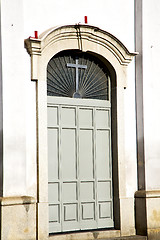 Image showing  italy  lombardy     in  the milano old   door closed brick    p