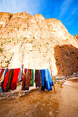 Image showing  in   gorge morocco africa and scarf shop