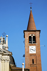 Image showing busto arsizio   and church tower bell sunny day 