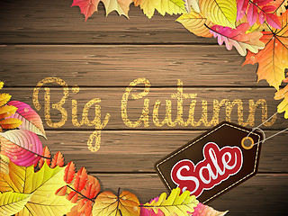Image showing Autumn Big Sale typography poster. EPS 10