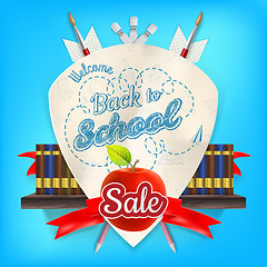 Image showing School sale background. EPS 10