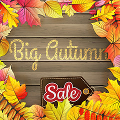 Image showing Autumn Big Sale typography poster. EPS 10