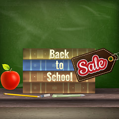 Image showing Back to school Sale poster. EPS 10